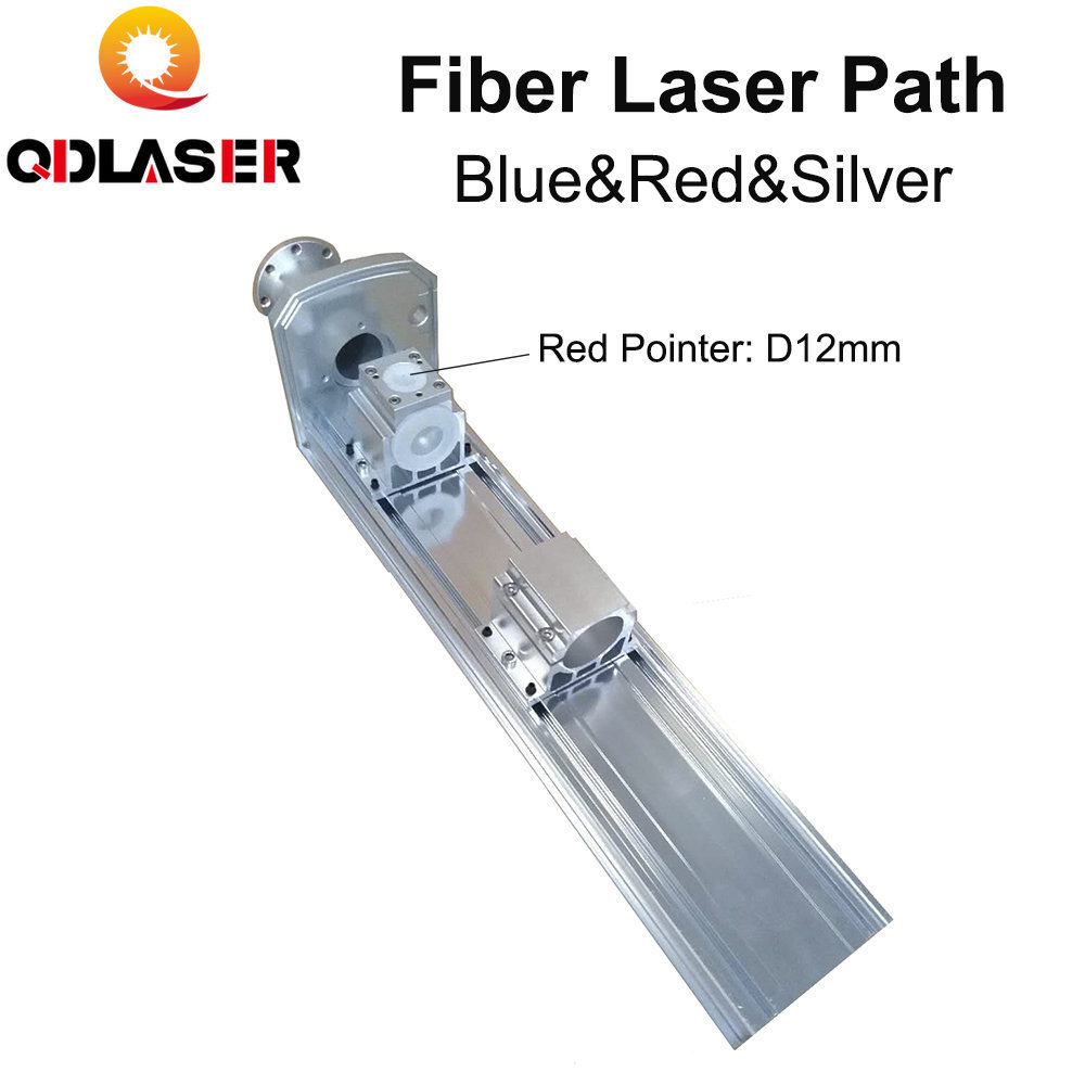 QDLASER Fiber Laser Path Blue Red Silver Standard Fiber Laser Path Housing Rayucs MAX Interface for Laser Marking Machine