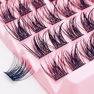 200D Individual Eyelash Clusters mink D Curl Diy Pre-Cut Segmented Thick Eyelash Extension Kit 3d Fluffy Lash Clusters