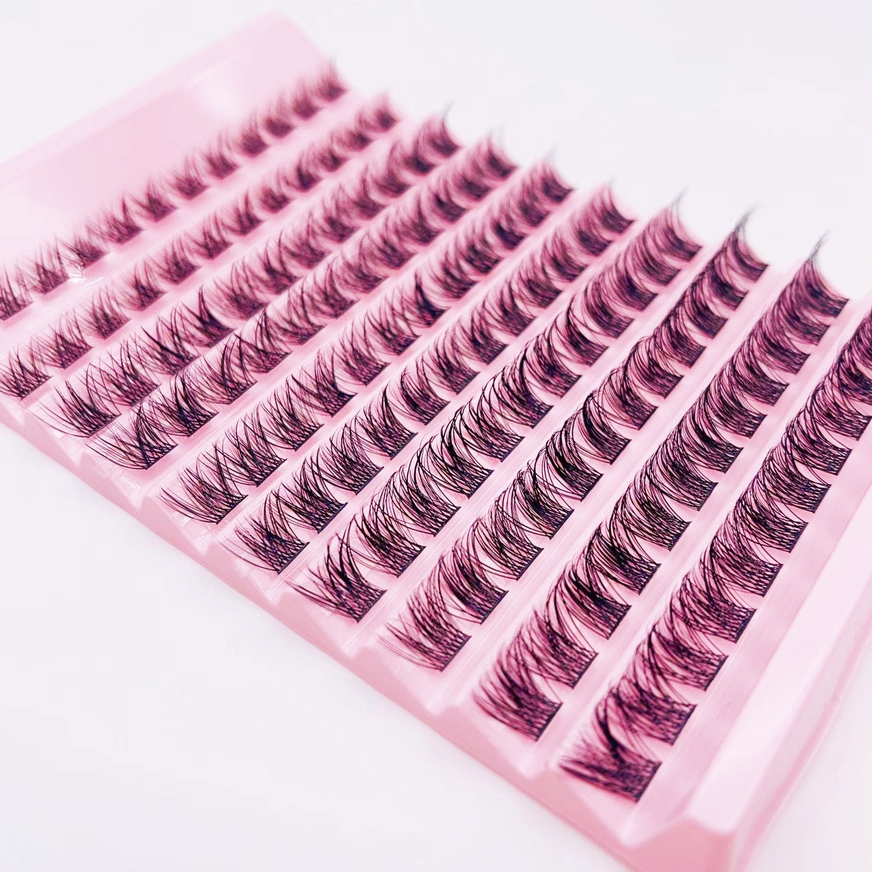 200D Individual Eyelash Clusters mink D Curl Diy Pre-Cut Segmented Thick Eyelash Extension Kit 3d Fluffy Lash Clusters