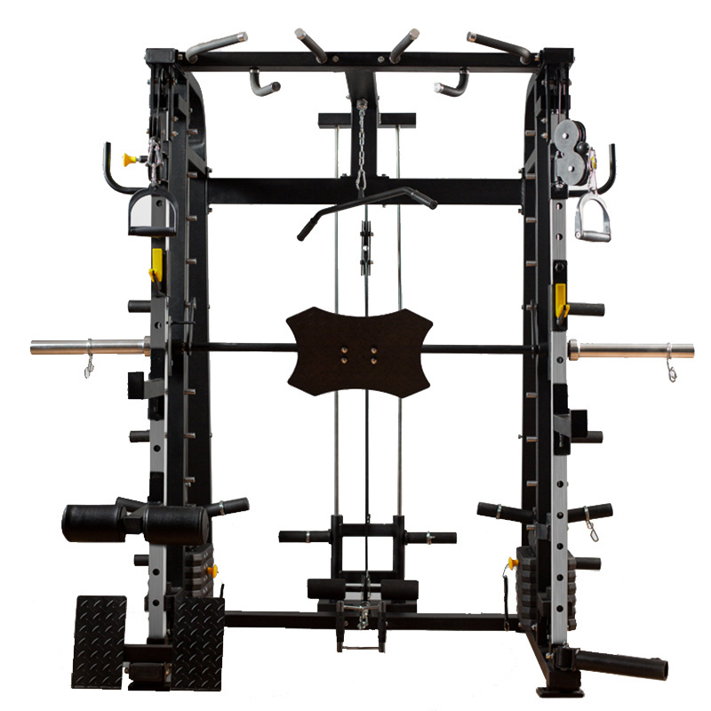 Sell Cheap Gym Equipment black  training power rack Commercial Multifunctional Smith Machine