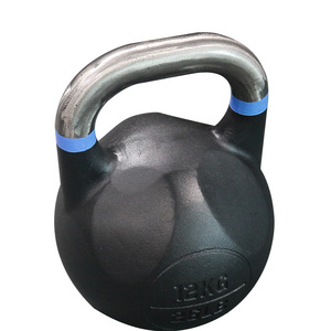 LDH training fitness gym strength vinyl coated competition kettlebells cast iron custom logo kettlebells with grip