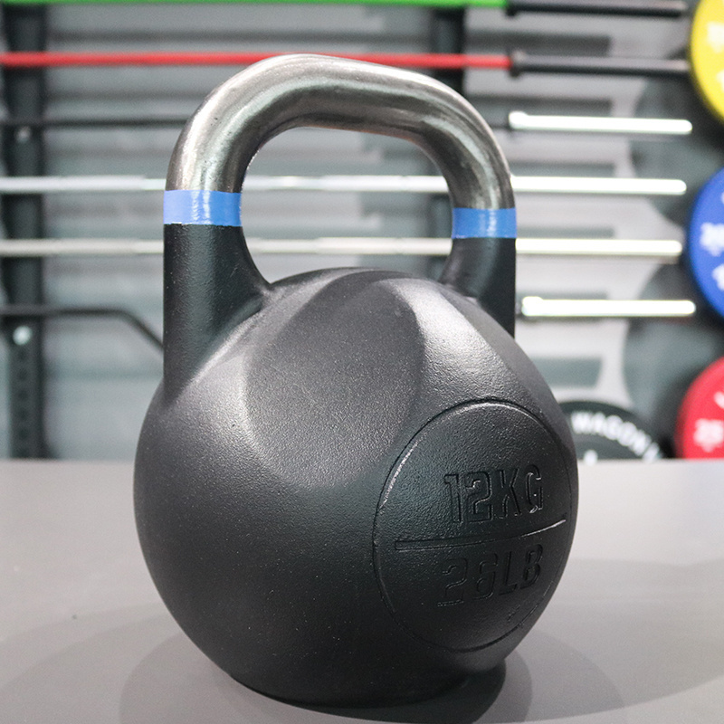 LDH training fitness gym strength vinyl coated competition kettlebells cast iron custom logo kettlebells with grip