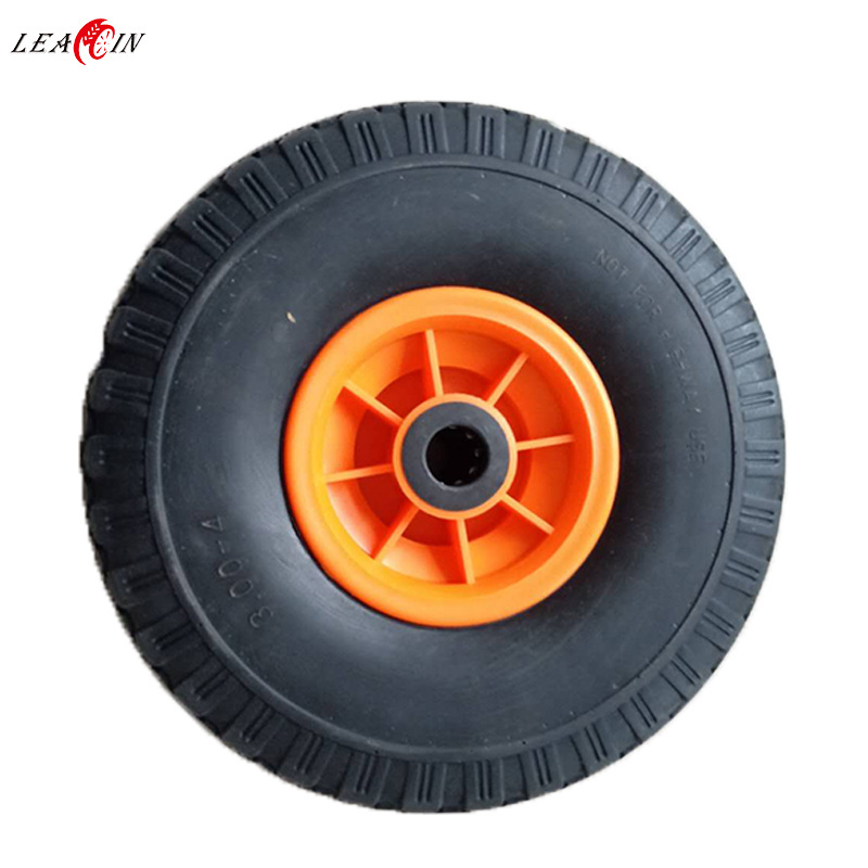 Small square pattern 3.00-4 Replacement Tire for wheelbarrow wheel, air rubber tire with plastic rim