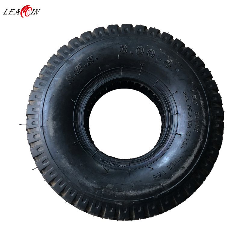 3.00-4 Air Filled Wheelbarrow Tire,Heavy-Duty Replacement TireTubed Tires Non-Slip for Garden Cart Wagon