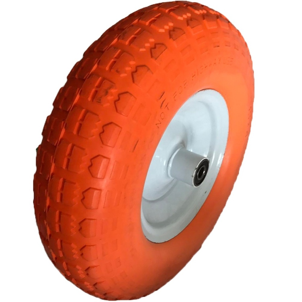 PU foam filled solid wheel 4.00-6 for hand trolley and wheelbarrows 4.00 6