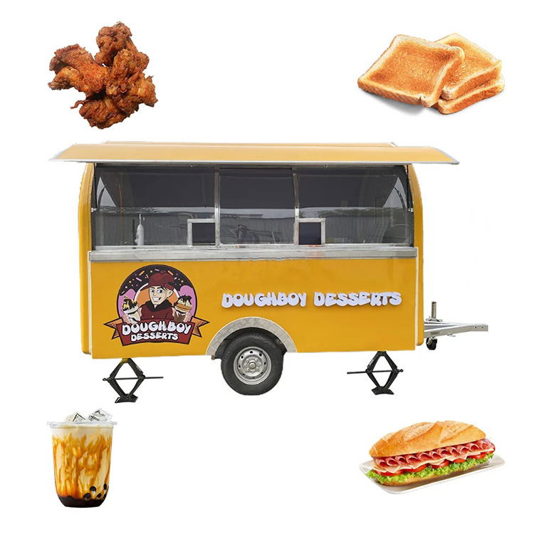 Galvanized Sheet Food Truck Fully Equipped Restaurant Street Mobile Fast Food Trailer Coffee Truck For Sale