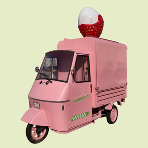 New Design 3 Wheels Electric Food Tricycle Customized Mobile kitchen Beer Bar Ice Cream Cart Food Truck