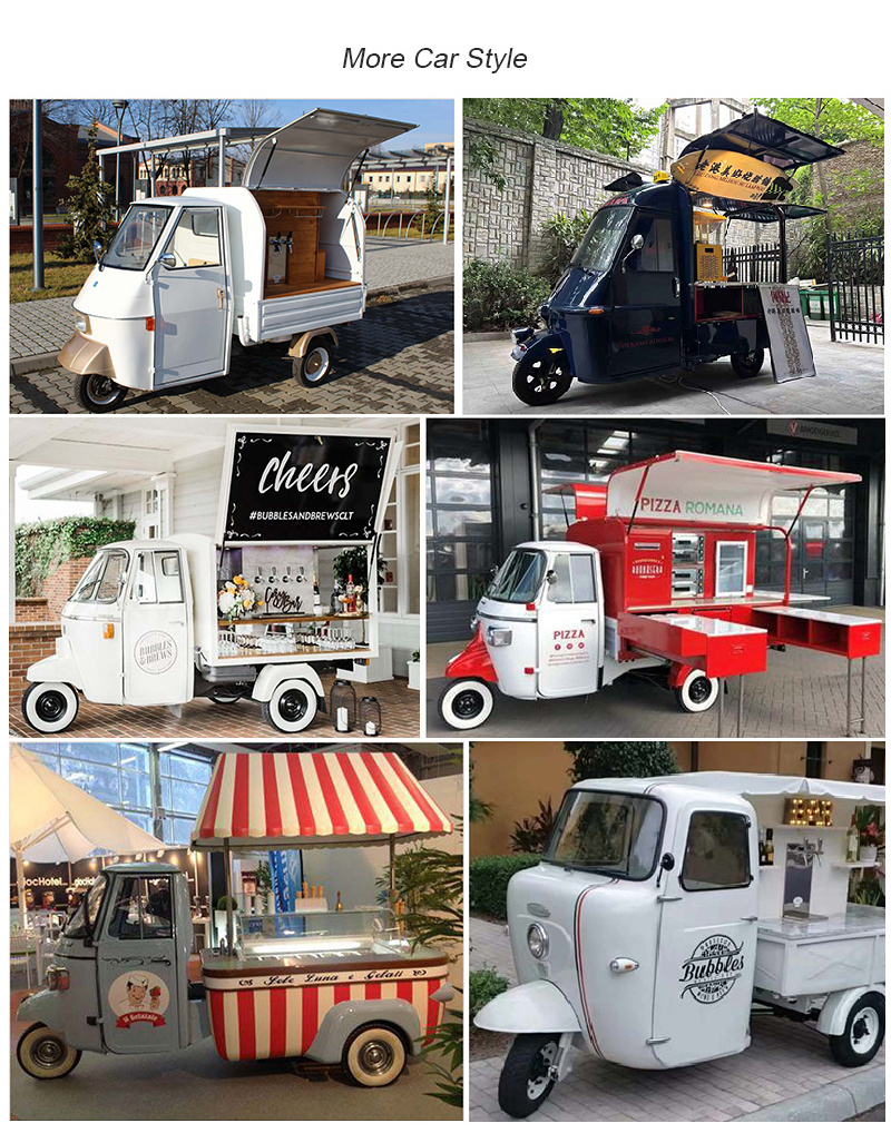 Mobile Dining Car Electric 3 wheels Food vending trucks coffee motorcycle food cart trailer for sale