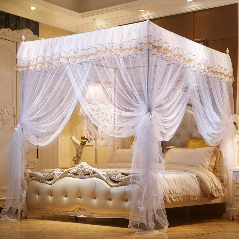 european and american style luxury double bed retractable princess canopy royal bedroom bed mosquito net