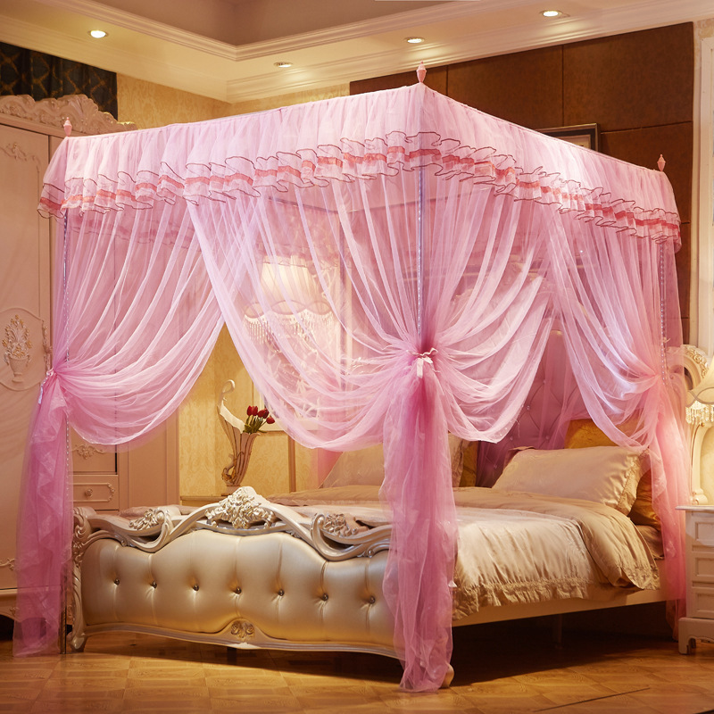 european and american style luxury double bed retractable princess canopy royal bedroom bed mosquito net