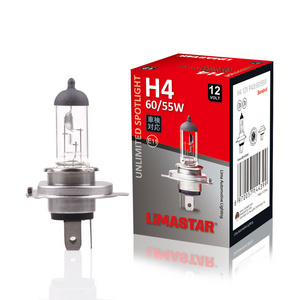 Limastar H4 Auto Lamp 12V 60/55W P43t Halogen Bulbs for Car Auto Light System