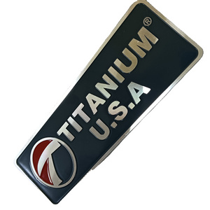 custom Logo metal 3d embossed stickers nameplates