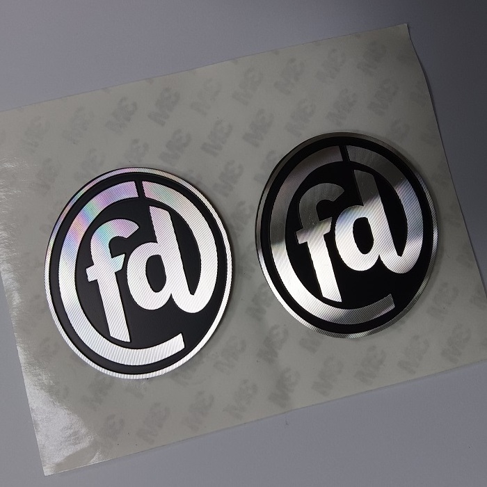 custom Logo metal 3d embossed stickers nameplates