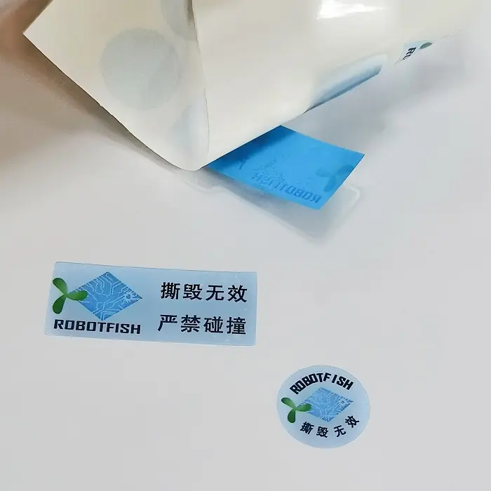 Custom void tear anti-counterfeiting label anti-unpacking void tear leave word sticker