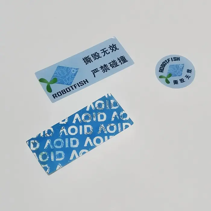 Custom void tear anti-counterfeiting label anti-unpacking void tear leave word sticker