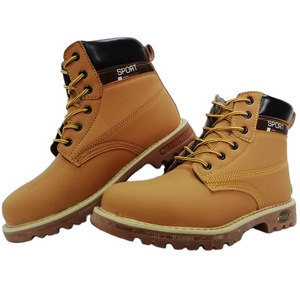 OEM/ODM leather boots for men and women steel toe safety boots shoes waterproof goodyear rubber sole work boots