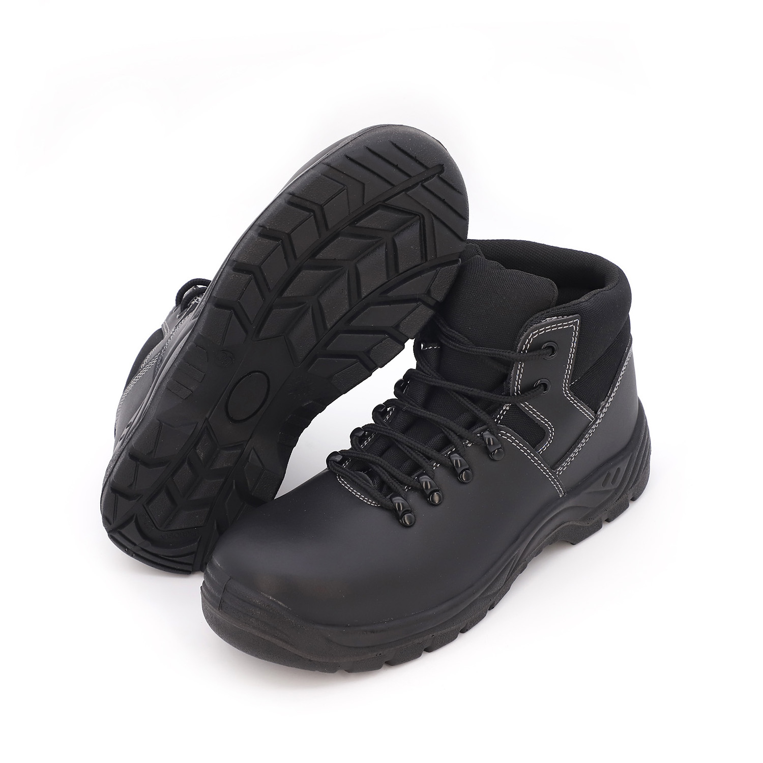 High quality Smooth Genuine cow leather S3 work shoes industrial steel toe inserted boots for man