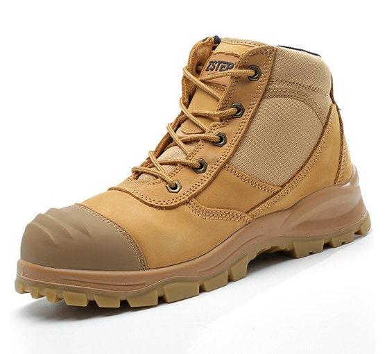 Work Boots Men Boots Shoes Leather Working Boots Steel Toe Workboots Oil Resistans Safety Shoes Mining Footwear