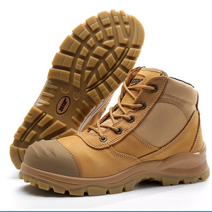 Work Boots Men Boots Shoes Leather Working Boots Steel Toe Workboots Oil Resistans Safety Shoes Mining Footwear