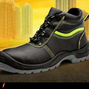 Reflective strip men&women work safety shoes Mid cut Leather protective steel toe shoes for work