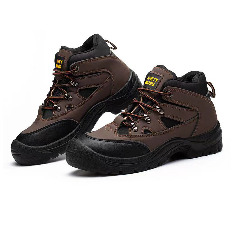 Factory mens black composite protective mining work hard steel toe footwear safety boots safety shoes