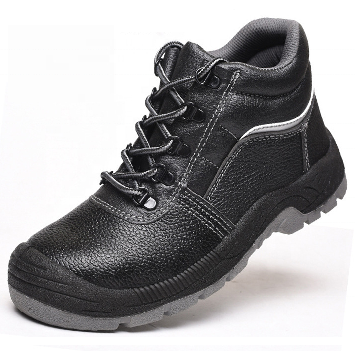 New Anti Static Construction Waterproof Genuine Leather Oil Resistance Mining Safety Shoes Outdoor Work Boots