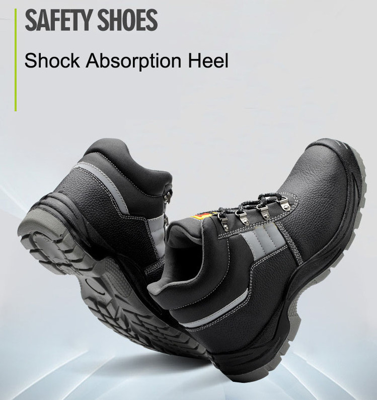 Trendy labor insurance quality boots for men anti slip anti static abrasion resistance construction cheap safety boots