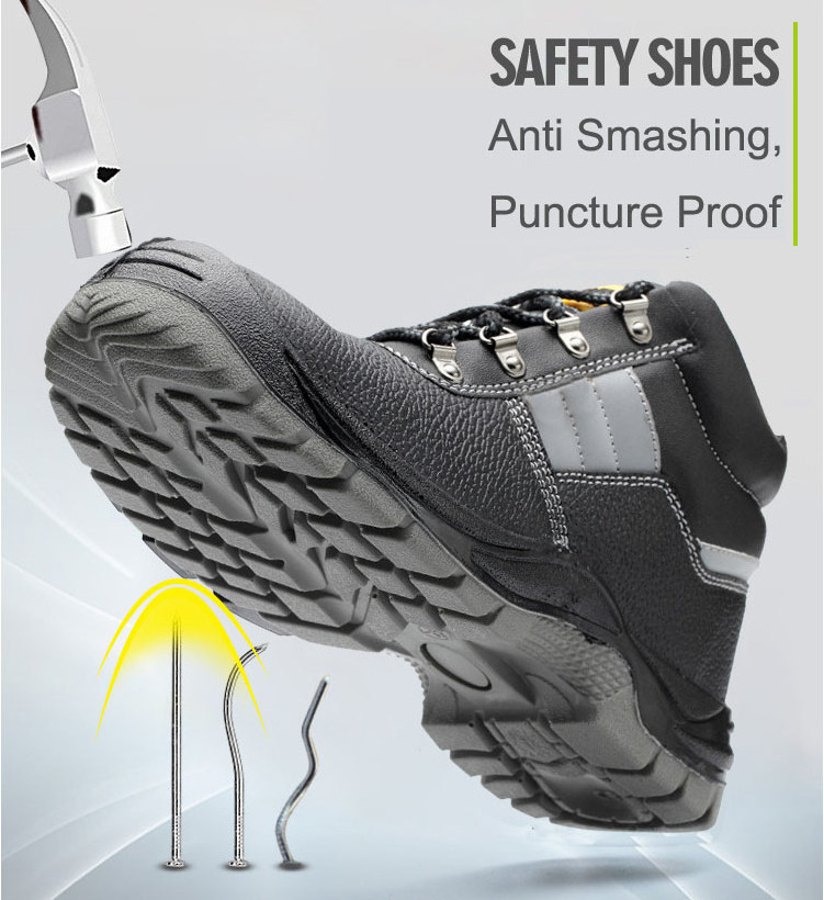 Light Industrial protective brand work security work safety boots safety shoes for men with steel toe cap