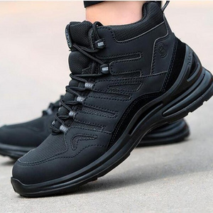 Ankle Shock absorption Impact resistant sports safety sneakers steel toe safety shoes for men work