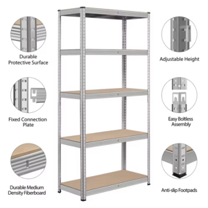 5 layer shelf warehouse garage steel shelving pantry shelving systems boltless shelving