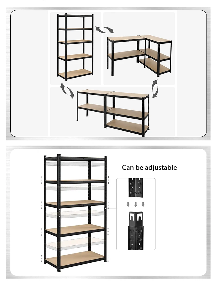 Boltless Shelving Racking Systems Industrial Warehouse Original Black White Blue Storage Rack Shelf Heavy Duty for Metal