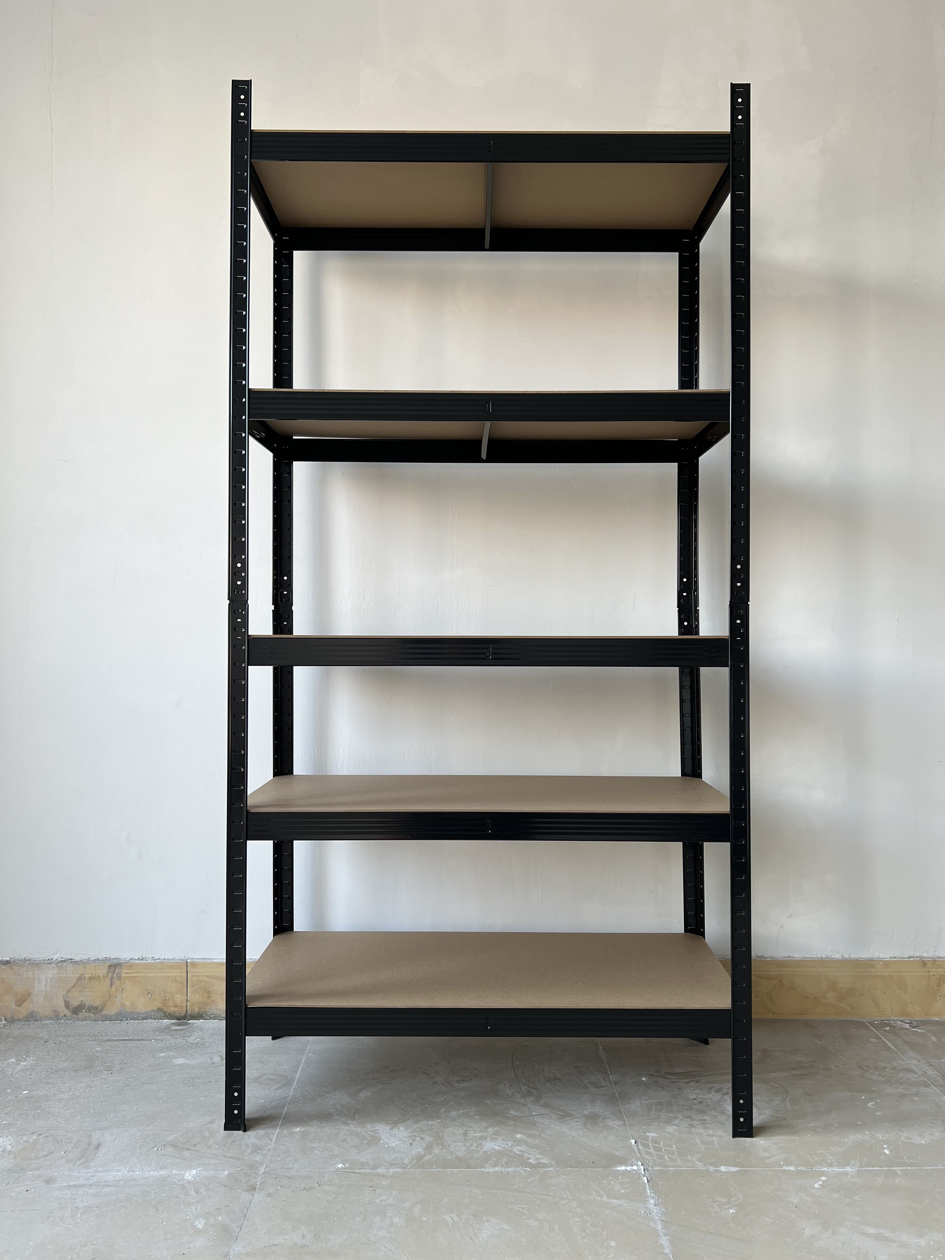 Boltless steel storage simple rack 5 layers galvanized boltless metal econ rack shelving 175KG Stacking Storage Shelves