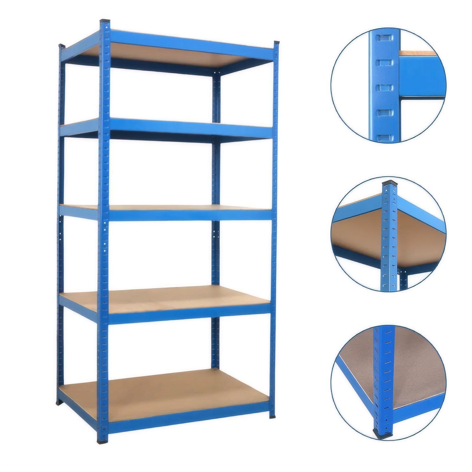 Boltless steel storage simple rack 5 layers galvanized boltless metal econ rack shelving 175KG Stacking Storage Shelves