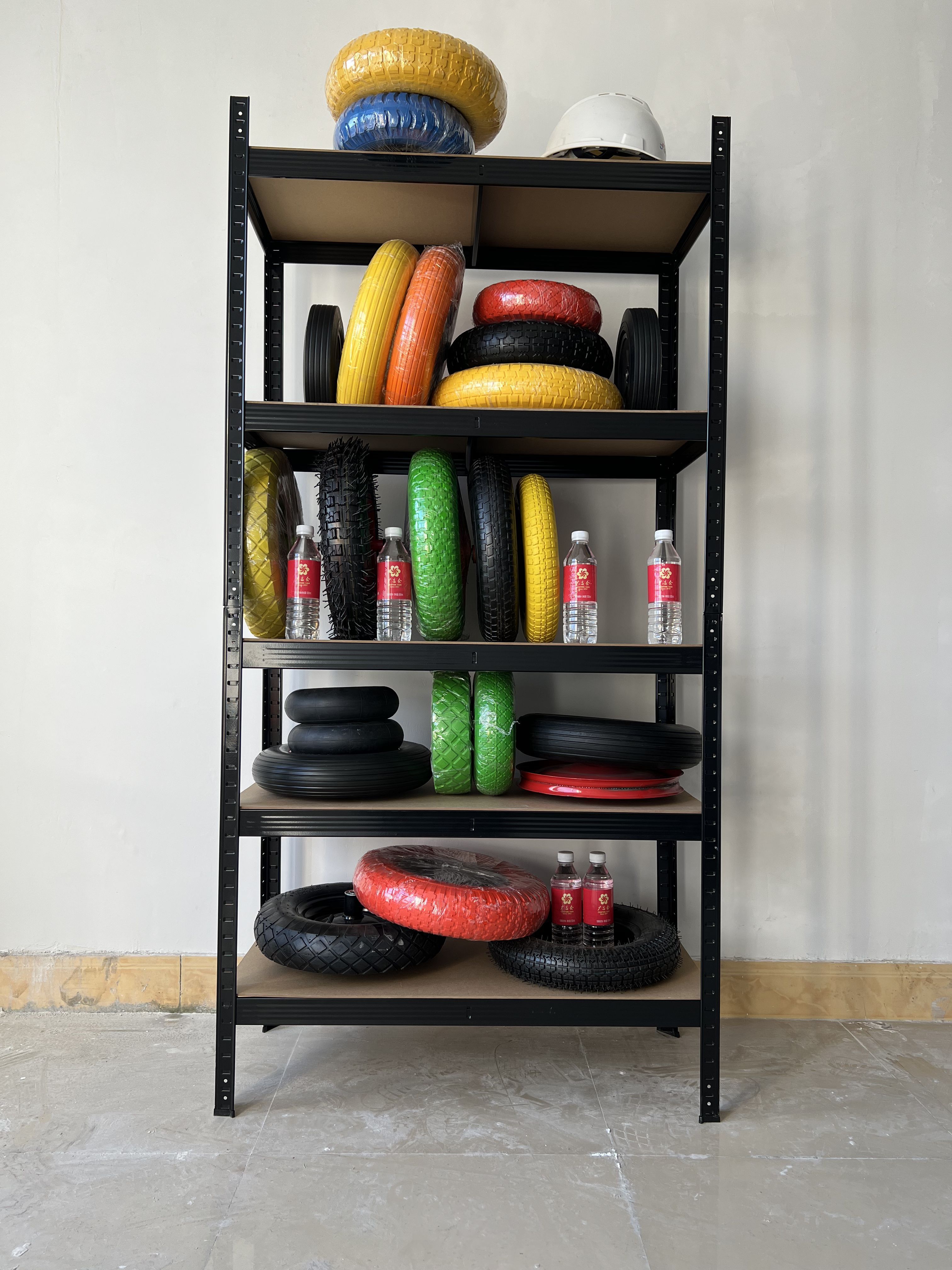 Boltless steel storage simple rack 5 layers galvanized boltless metal econ rack shelving 175KG Stacking Storage Shelves