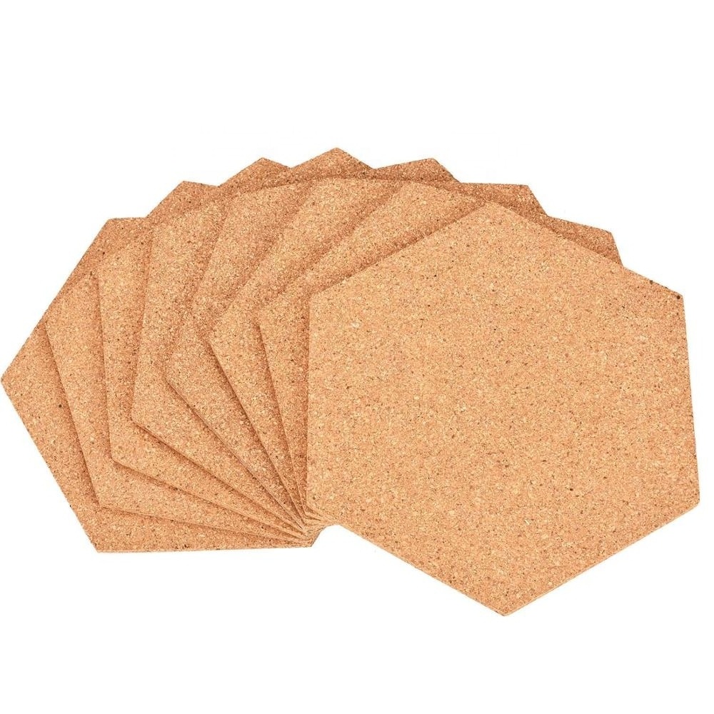 Hexagon Shape Cork Board ,Adhesive Bulletin Board ,Wood Message Billboard