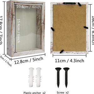 5x7 Top Loading Shadow Box Frame with HD Glass,Wood Display Case with Slot