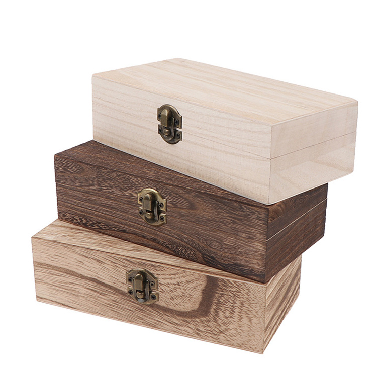 Newell Wholesale In Bulk Hinged Square Luxury Fancy Ring Jewelry Packaging Storage Wood Crafts Gift Wooden Box with Custom Logo