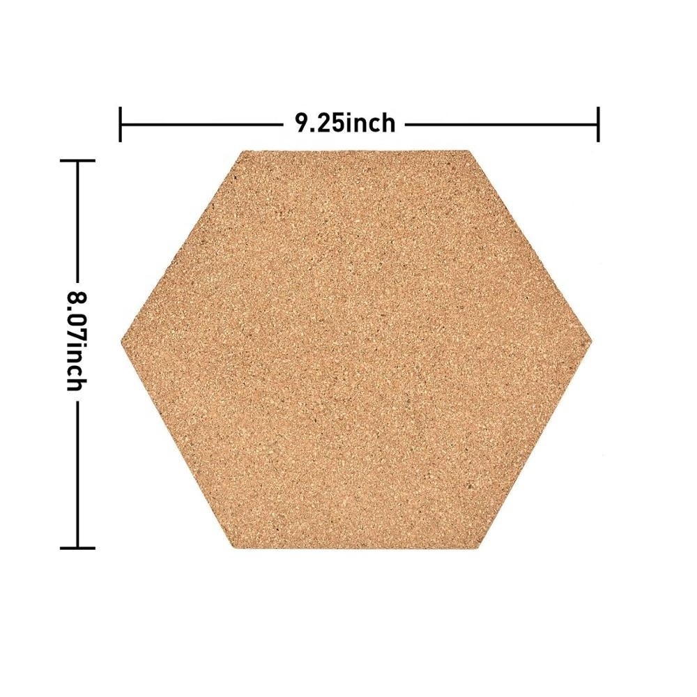 Hexagon Shape Cork Board ,Adhesive Bulletin Board ,Wood Message Billboard