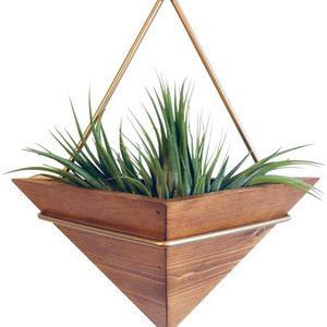 Artisanal Geometric Air Plant Holder wall plant holders home wood wall decor