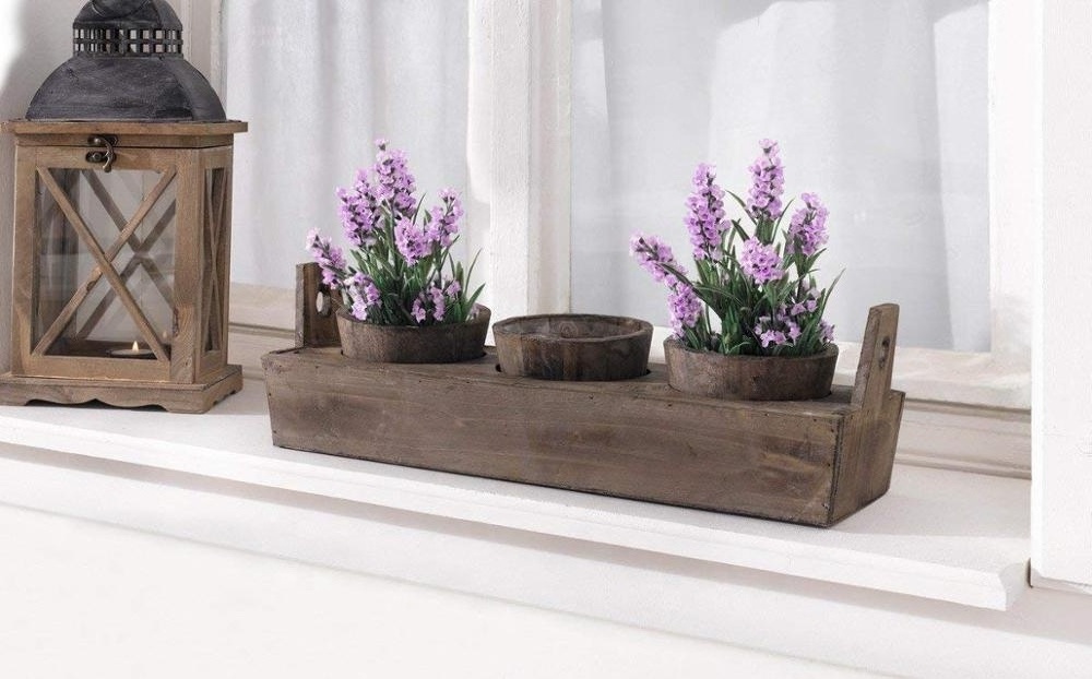 Wooden Garden Plant Pot Tray for Herbs And Flowers