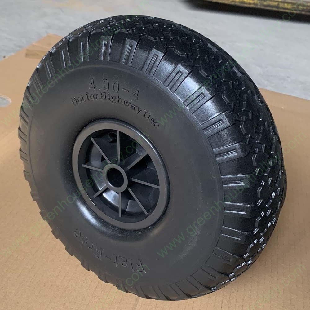 High quality 4.00-4 PU foam wheel 12'' Flat free Tire for hand carts