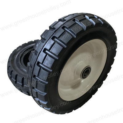 Qingdao Tyre Factory 10 inch solid rubber trolley wheels 4.10/3.50-4 solid rubber tire for hand truck cart and wagon