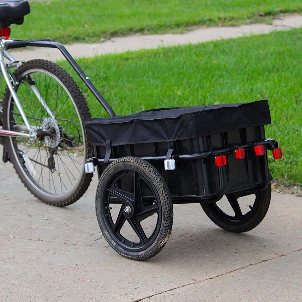 plastic passenger bike cargo camper utility bicycle trailer Cargo bike utility Trailer Steel Large Bicycle Luggage Cart Carrier