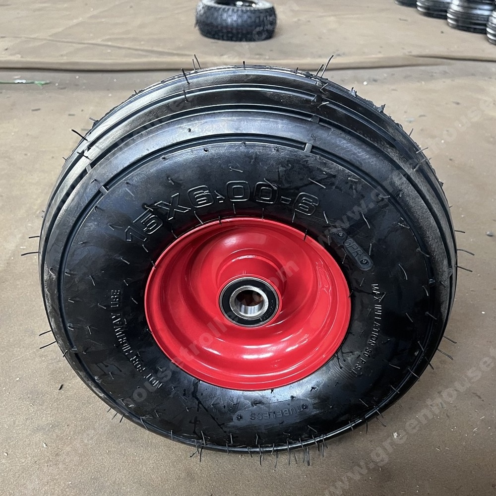 13 14 15 inch pneumatic rubber tubeless wheel  6.00-6 ATV tire lawn tractor wheels tires Lawn mover tyre 15 inch