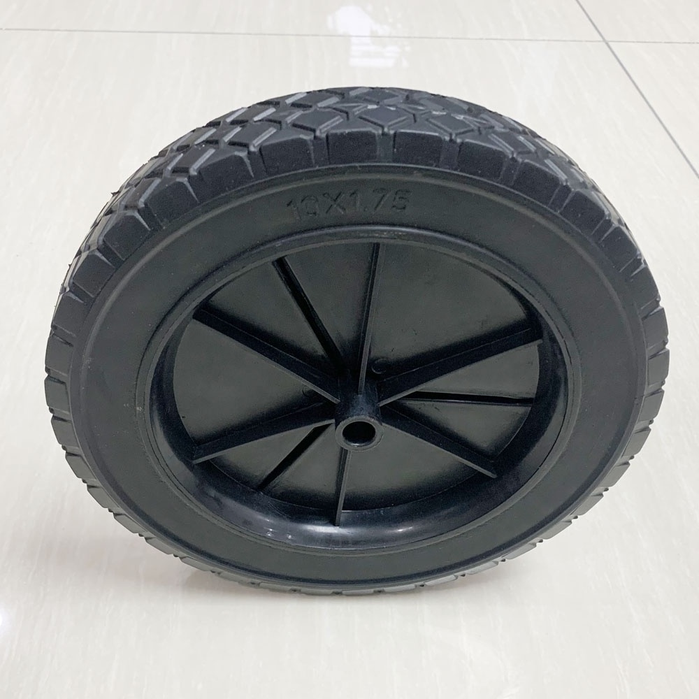 China Factory 10 Inch Solid Rubber wheel for Trolley cart 250mm rubber solid tire for tool carts and lawn mover wheels