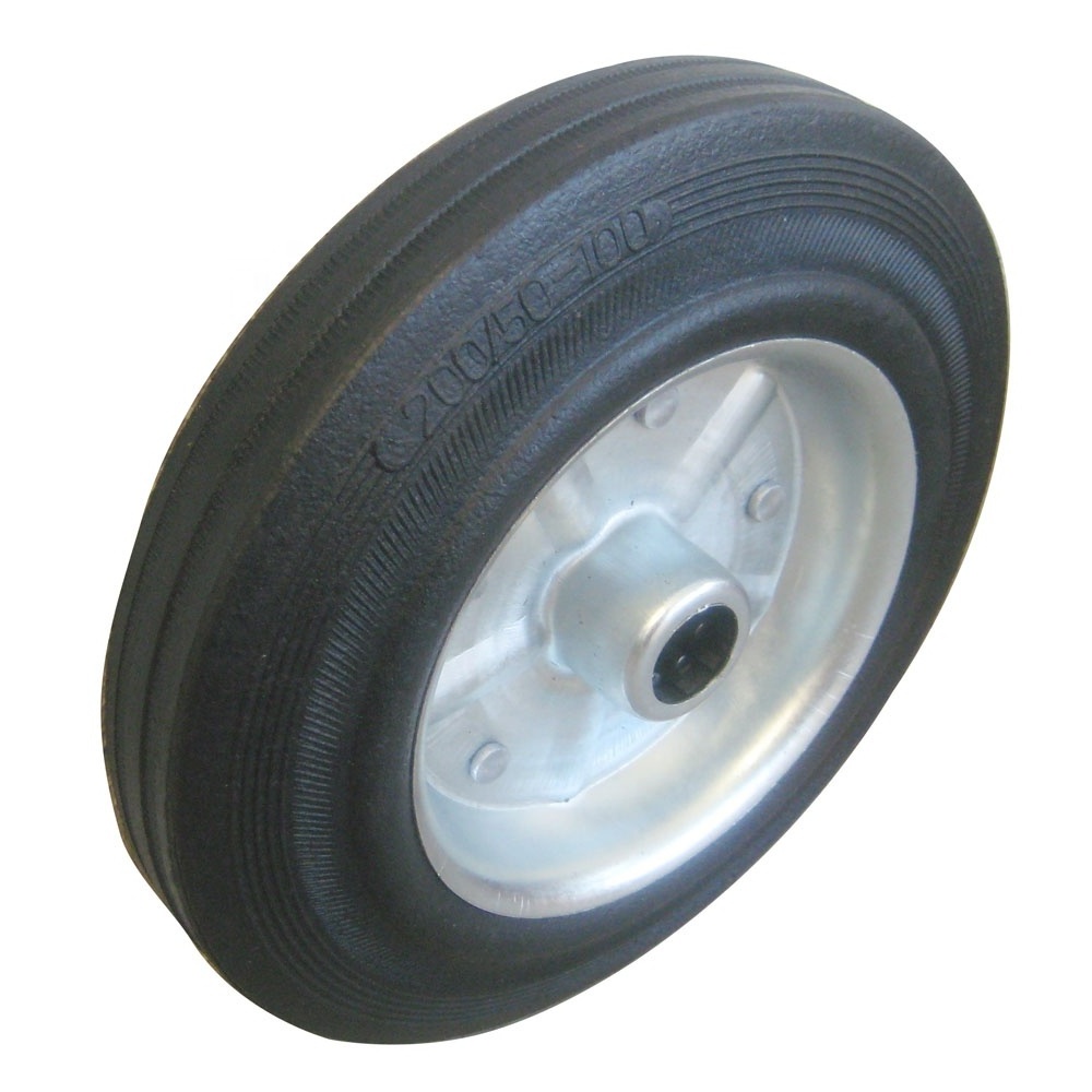 200x50mm solid rubber tire for garbage can dustbin 8x2inch waste bin wheel 8'' trash can and wheelie bin tyre