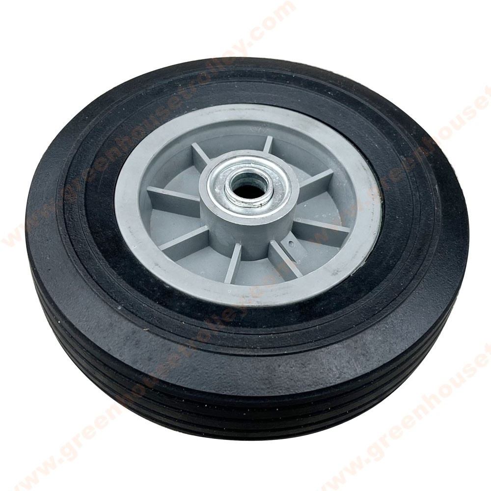 8 Heavy Duty 8-inch Semi Pneumatic Solid Rubber Wheel 200mm Flat Free Tubeless Hand Truck Utility Wagon Tire