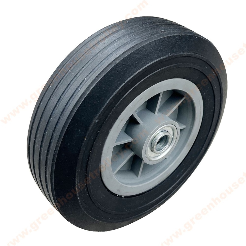 8 Heavy Duty 8-inch Semi Pneumatic Solid Rubber Wheel 200mm Flat Free Tubeless Hand Truck Utility Wagon Tire