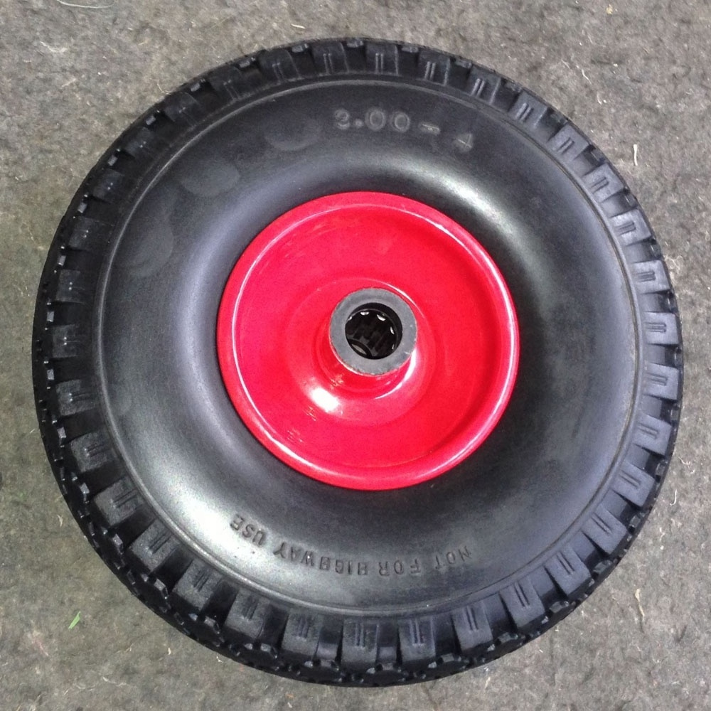 10 inch PU Foam Wheel 3.00-4 Flat Free PU Foam Solid Tire 260x85mm Hand Trolley Wheel and Tyre