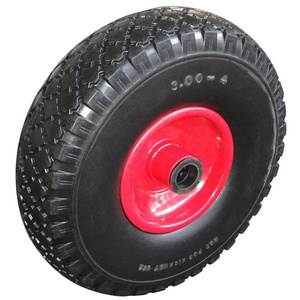 10 inch PU Foam Wheel 3.00-4 Flat Free PU Foam Solid Tire 260x85mm Hand Trolley Wheel and Tyre